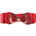 thumbnail image 2 of Ycuke Wide Stretchy Belts for Women Belt for Dresses Woman Women Belts for Dresses Wide Belt Wide Belts for Women Waist Belt for Women Fashion Womens Belts Waist Belt Red One Size, 2 of 2