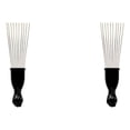 thumbnail image 2 of Transemion Black Wide-Tooth Afro Hair Lifting Pik Pick Detangle Wig Comb for Thick Hair Type B 2Set, 2 of 6