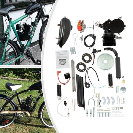 110CC 2-Stroke Bicycle Gasoline Engine Motor Kit, Gas Motorized Bike Kit