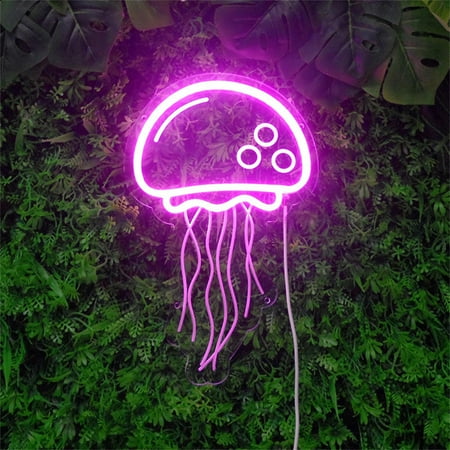 

New Creative Modeling Jellyfish Lights Home Room Layout Modeling Lights Ins Wind 5v Decorative Led Neon Lights.