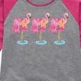 thumbnail image 3 of MTV Logo - Flamingos - Toddler And Youth Girls Raglan Graphic T-Shirt, 3 of 5