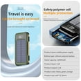thumbnail image 4 of Dexqynl Solar Power Bank with 4 Built-in Cables, 10000mAh Portable Wireless Charger, Laser Light, and LED Display, Outdoor Emergency Power Backup Battery Pack, for iPhone, Samsung,Moto Black, 4 of 8