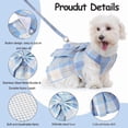 thumbnail image 4 of 1pc Dog Harness with Leash Set, HOMEIORA Breathable Lightweight Vest Jacket for Dog Outdoor Training Walking, Sky Blue, 4 of 7