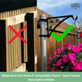 thumbnail image 4 of 2 PCS Hangs EZ Fence Post Hangers with Blue Solid Inserts(Plant Hanger, Garden Hook) Fits 2 3/8" Diameter Posts, 4 of 9