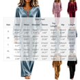 thumbnail image 3 of BRELIL Women Velvet V Neck Long Sleeve Pullover Tops Wide Leg Pants Two Piece Lounge Matching Set Casual Loose Solid Vacation Travel Outfits, Blue L, 3 of 7