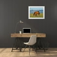 thumbnail image 3 of Zwick, Martin 32x25 White Modern Wood Framed Museum Art Print Titled - Horses on their mountain pasture at lake Song Kol, 3 of 4