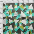 thumbnail image 3 of oneOone Rayon Turquoise Green Fabric Geometric Sewing Material Print Fabric By The Yard 56 Inch Wide-PN, 3 of 5