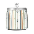 thumbnail image 7 of Yayeee Ashtray with Lid for Cigarette Smokeless Stainless Steel Home Ash Holder, Nautical Pattern, 7 of 7