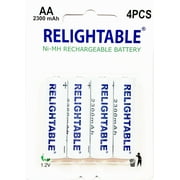 RELIGHTABLE 4-PACK AA 2300mAh 1.2V Ni-MH Rechargeable Batteries Ready2Use Battery X4