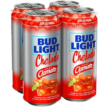 Bud Light Original American Chelada Beer 4 pack 16 fl oz Aluminum Cans 4.2% ABV