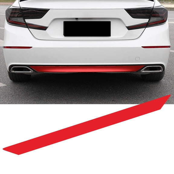 Xotic Tech Red Vinyl Rear Bumper Lower Lip Molding Trim Sticker Decal for Honda Accord 2018 2019
