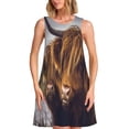 thumbnail image 1 of Balery Portrait Of Cow With Its Baby Cow Vestidos de verano para mujer con estampado: vestido holgado sin mangas, vestido playero informal y cómodo para días calurosos., 1 of 7