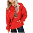 thumbnail image 2 of Christmas Hooded Sweatshirt Christmas Theme Printed Long Sleeve Sweatshirt with Pocket classic Christmas Hoodies Hoodie Sweatershirt 13-14 Years, 2 of 4