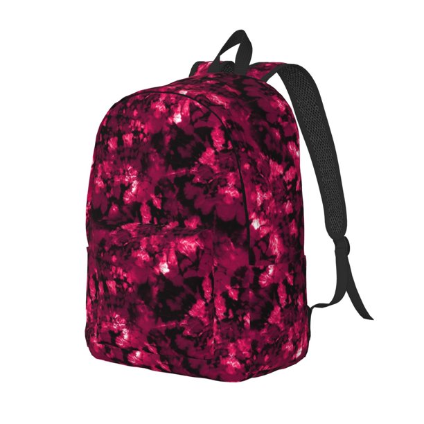 Easygdp Burgundy Tie Dye Mochila de Lona Resistente para Laptop, Compatible con Laptops de 15 a 17 pulgadas, Ideal para Escuela, Trabajo y Viajes-Medium