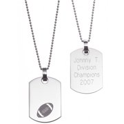 Personalized Stainless Steel Sports Dog Tag, Football