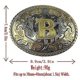 thumbnail image 2 of Men's Belt Buckle, 3D Golden Letter, Alphabet, Initial, Carved Belt Buckle A~z, Western Vintage Style, 2 of 5