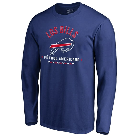 Men's Royal Buffalo Bills Futbol Americano Long Sleeve T-Shirt