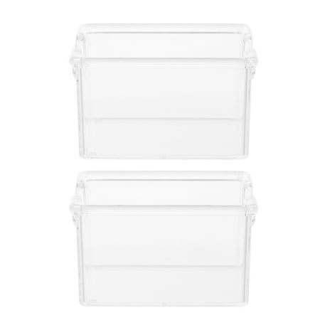 

2pcs Clear Tea Bag Organizer Packets Organizer Box Clear Tea Bag Box for Office