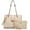 A-Beige, variant on Hobo Handbag Vegan Leather Tote Chain Shoulder Purse for Women Satchel Bag With Matching Clutch