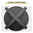 thumbnail image 3 of Hassch All-Weather Metal Side Table in Black, 18-Inch Compact Patio End Table with Cross Base, Indoor/Outdoor Plant Stand Snack Table for Living Room Yard, 3 of 7