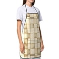 thumbnail image 5 of Anti-Fouling Belt Pocket Elasticated Apron - Non-Slippery Non-Fading Non-Shrinking Non-Crinkly Water-Repellent Beige Checked Hand-Drawn Sketch_1, 5 of 8