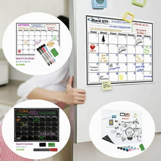 NPPLUS Acrylic Magnetic Dry Erase Board Calendar for Fridge, Magnetic  Monthly Calendar for Refrigerator, Reusable Clear Acrylic Calendar Planner  Board