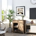 thumbnail image 2 of HomCom Rustic Barn Door Storage Cabinet Modern Farmhouse Buffet Sideboard for Kitchen & Dining Room, 2 of 9