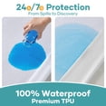 thumbnail image 3 of Protector de colchón OhGeni Twin impermeable ajustable de 15 a 36 cm, 3 of 7