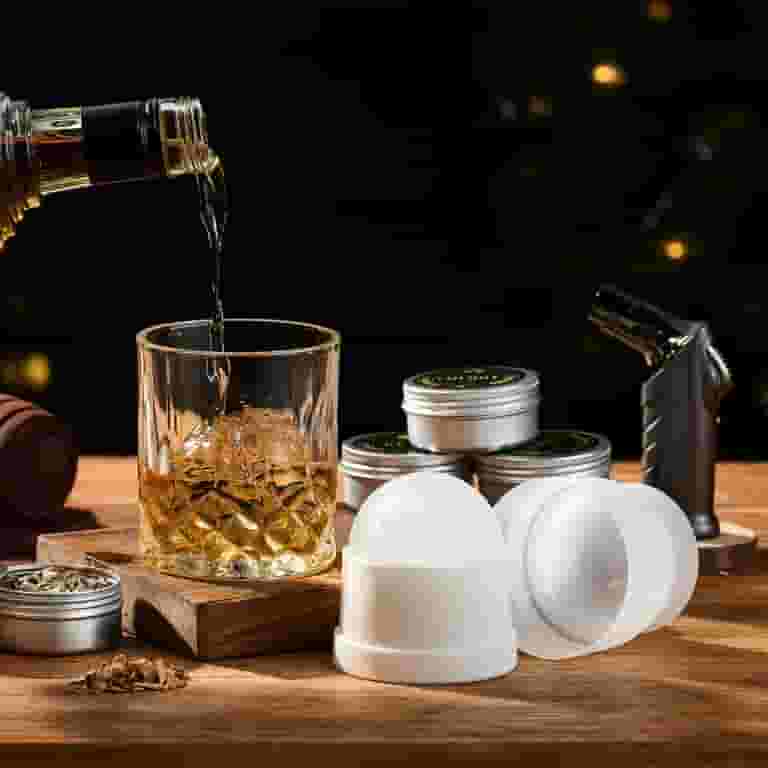 Gift * Whisky Gift Set For Men - Whisky And Bourbon * * Set With Torch And Wood Chips, Old Fashioned * Set,The Perfect Valentine's Day Gift For Your Whiskey-loving Husband/boyfriend (NO Butane