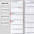 thumbnail image 5 of Matoen 2024 Planner Notebook, Weekly & Monthly Planner Notepad, 6.6'' x 6.4'', Jan 2024 - Dec 2024, Appointment Book, Monthly Tabs, Spiral Bound, 5 of 5