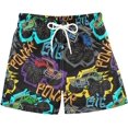 thumbnail image 1 of Boys Swim Trunks Beach Board Shorts Quick Dry Toddler Swimsuit Bathing Suits with Mesh Lining, 1 of 7