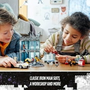 LEGO Marvel Iron Man Armory Toy Building Set 76216, Avengers Gift for 7 Plus Year Old Kids, Boys & Girls, Iron Man Pretend Play Toy, Marvel Building Kit with MK3, MK25 and MK85 Suit Minifigures