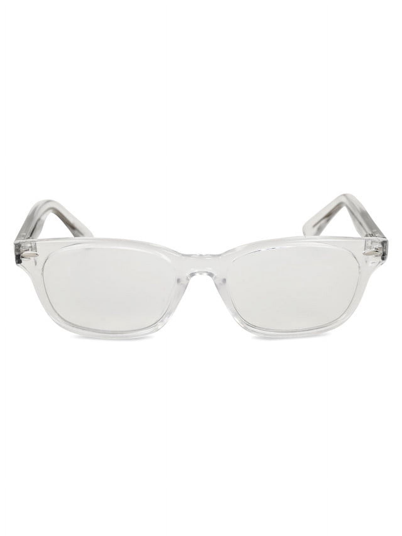 eyeSQUARED Adult Unisex Clear Frame Blue Light Blocking Glasses with Blue Eco Friendly Case