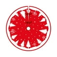 thumbnail image 1 of B 90Cm Christmas Tree Skirt Polyester Fabric Red Gold Snowflake Star Print For Tree Base Durable Easy To Clean, 1 of 7