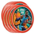 thumbnail image 2 of Space Jam Birthday Party Supplies Bundle includes 16 Large Lunch Paper Plates 9", 16 Napkins, 1 Tablecover, 1 Dinosaur Sticker Sheet, 2 of 4