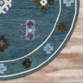 thumbnail image 4 of 5â€™ Round Blue Bordered Motif Area Rug, 4 of 6