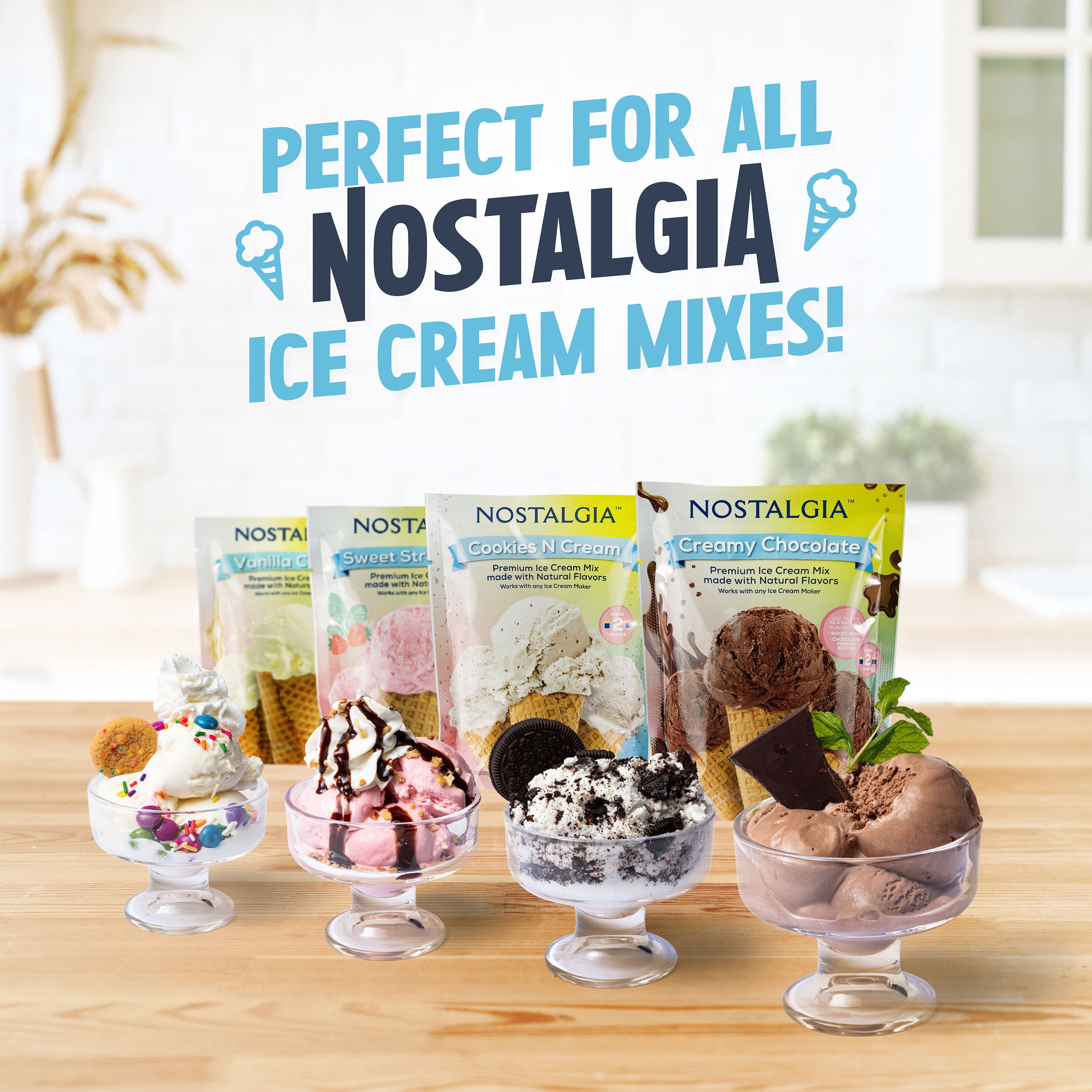 Nostalgia 2-Quart Electric Ice Cream Maker – Make Homemade Ice Cream, Gelato, Sorbet & Frozen Yogurt – No Salt/Ice Needed, Digital Controls, Mix-In Chute & Freezing Gel Canister – White
