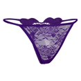 thumbnail image 1 of Bragas para Mujer Lencería Calzoncillos de Cintura Baja Braguita con Espalda en T - Púrpura, Única Sunnimix Ropa interior de encaje para mujer, 1 of 5