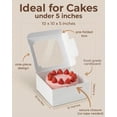 25pcs Cake Boxes 10x10x5 Inch with Window, 10 White Bakery Boxes ...