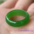 thumbnail image 3 of K-KED Jade Ring Green Real Natural Genuine Chinese Delicate Jewelry Charm Style For Women Men-9-A (Green), 3 of 7