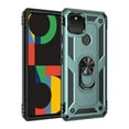 thumbnail image 1 of [PST] Google Pixel 4a 5G (6.2") Kickstand Rotating Ring Case, Heavy Duty Hybrid Shock Absorption Rugged Hard Phone Case Cover, 1 of 4