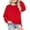 Red, variant on Arshiner Girls Crewneck Sweatshirt Long Sleeve Pullover Tops Drop Shoulder Sweatshirts Side Split Preppy Clothes For Girls 10-12 Navy Blue Crewneck Sweatshirt