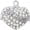 Clear, variant on Delight Jewelry Silver-tone Believe Banner on Clear Crystal Heart - Gold-tone Clip on Charm with Mini Year 2025