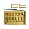 thumbnail image 1 of Tachiuwa Guitar Tailpiece with Rigid Chrome Metal Bridge with Screw Key Electric Guitars Gold, 1 of 7