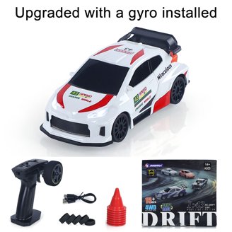LDRC 1:28 Scale 4WD Remote Control Car – High-Speed Off-Road RC Drift Car With 2.4GHz Remote, Detachable Shell, And Drift Tires (White)