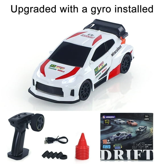 2.4GHz 1/43 RC Drift Car High Speed 4WD Racing Vehicles RTR Mini Car Toy Model Radio Battery Lights Gyroscope