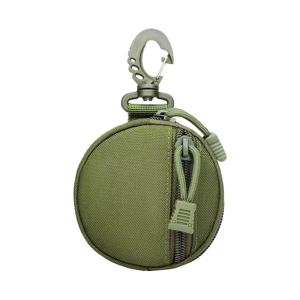 Bolsa Organizador Cinturón Mochila Riñonera Monedero Bolsillo Pequeño Accesorios Portátil Estuche Almacenaje Oxford Cremallera Adecuada para Montañism Verde