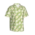 thumbnail image 3 of Xecao Daisies Flowers print Hawaiian shirt - a stylish short-sleeve button-down for men, perfect for casual beach and tropical outings., 3 of 9