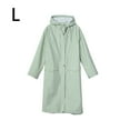 thumbnail image 1 of Imperméable Long Unisexe Élégant Mince Randonnée Extérieure Respirant Veste de Pluie avec Capuche Tenue de Pluie pour Randonnée Verte L, 1 of 9