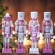 thumbnail image 4 of A A El rey soldado del Cascanueces de madera de 12 pulgadas figura la decoración de la Navidad para la tabla interior, 4 of 5